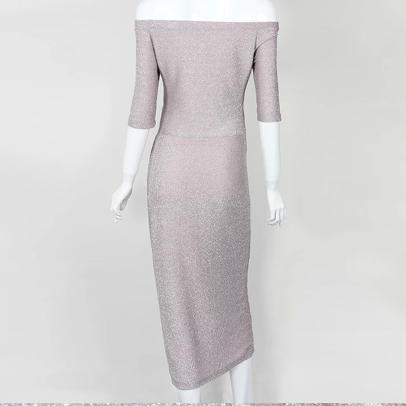 LAST ONE!!! Off The Shoulders Elegant Lavender Bodycon Dress - Picture 6 of 15